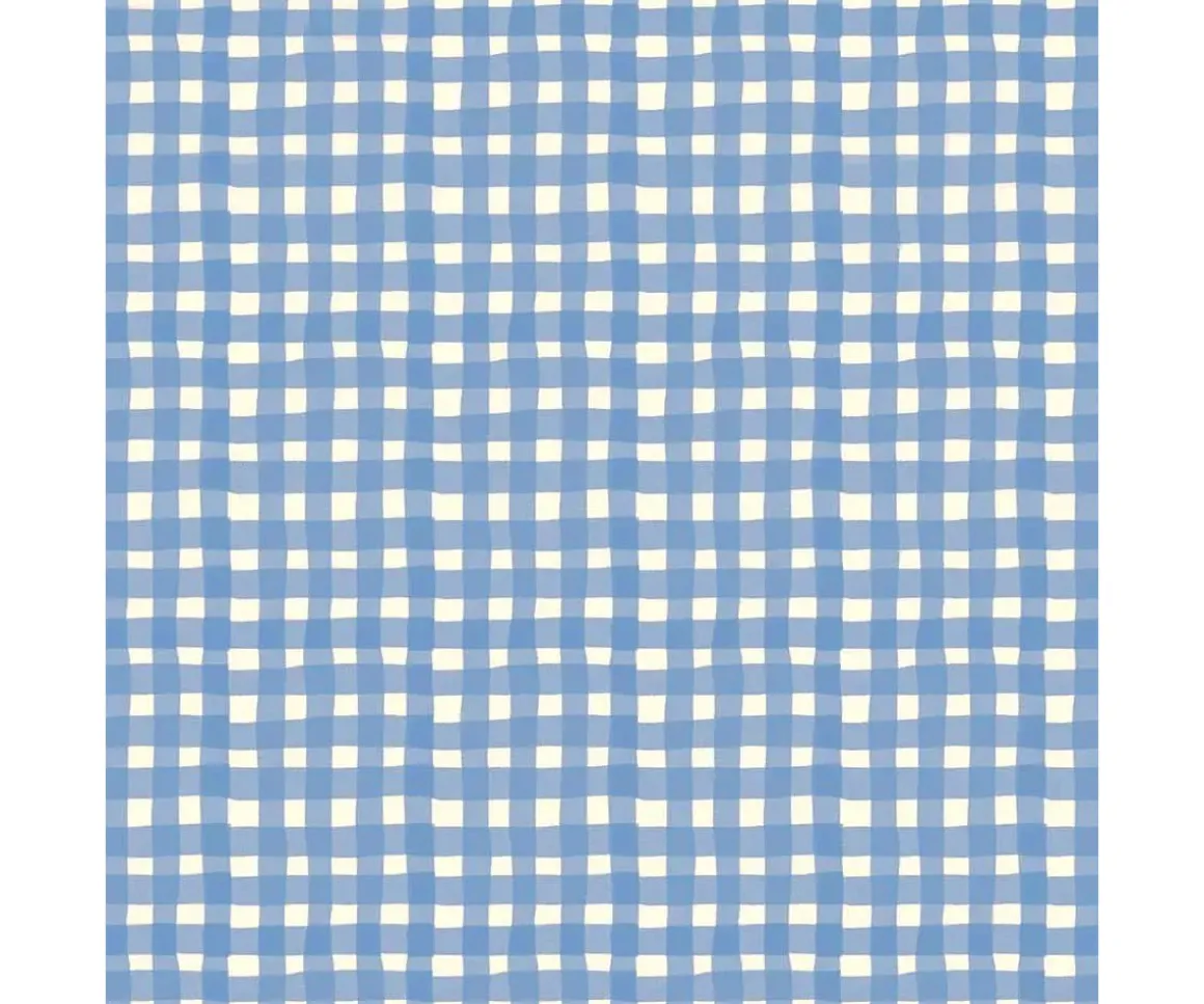 Vestido Sabrina Vichy Azul para Muñeco Soft 28 cm